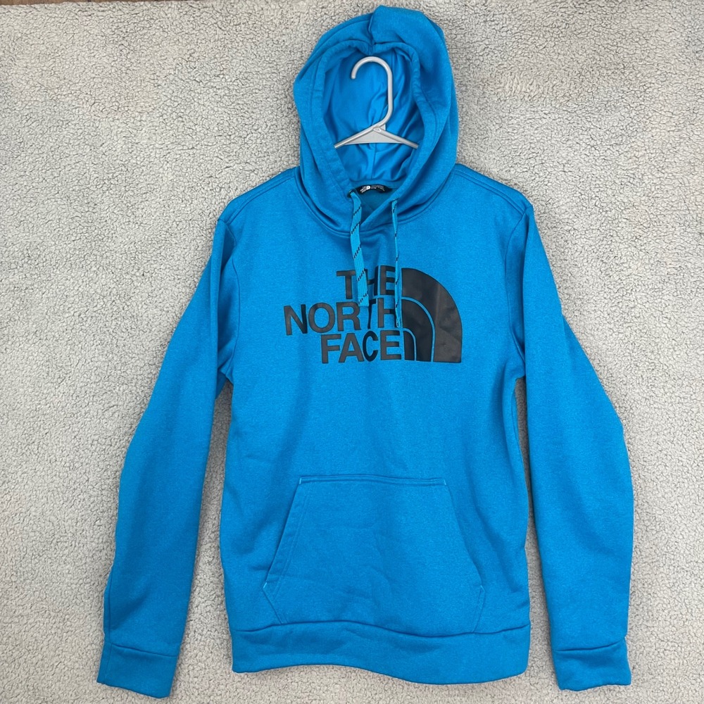 The North Face Half Dome Pullover Hoodie Mens Medium Blue Logo Pullover‎ Fleece